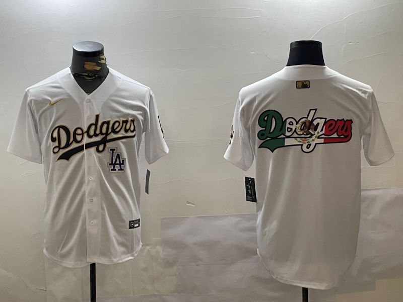 Men Los Angeles Dodgers Blank White Game 2024 Nike MLB Jersey style 12051